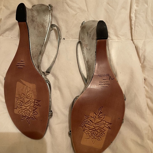 WEDGE DRESS SANDAL SIZE 10 BY J. RENEE WITH RHINESTONES - Picture 2 of 6